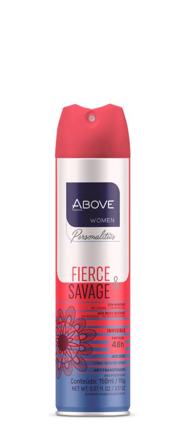 Desodorante Antitranspirante Aerosol Above Women Personalities Fierce & Savage 48h 150ml