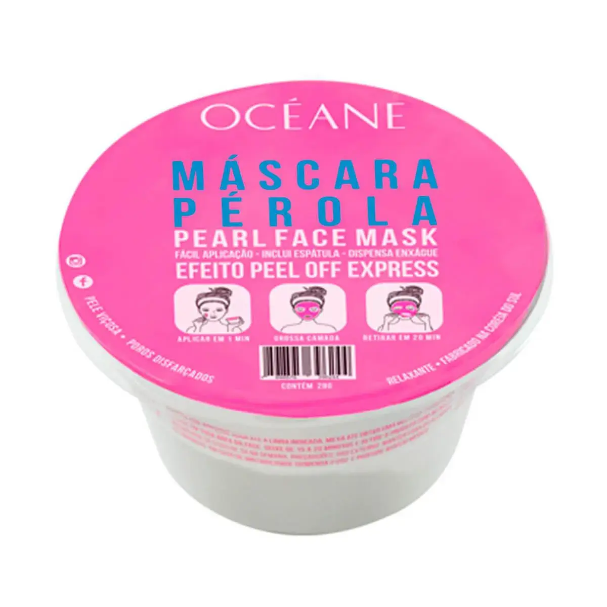 Máscara Facial Océane Pérola com 1 unidade