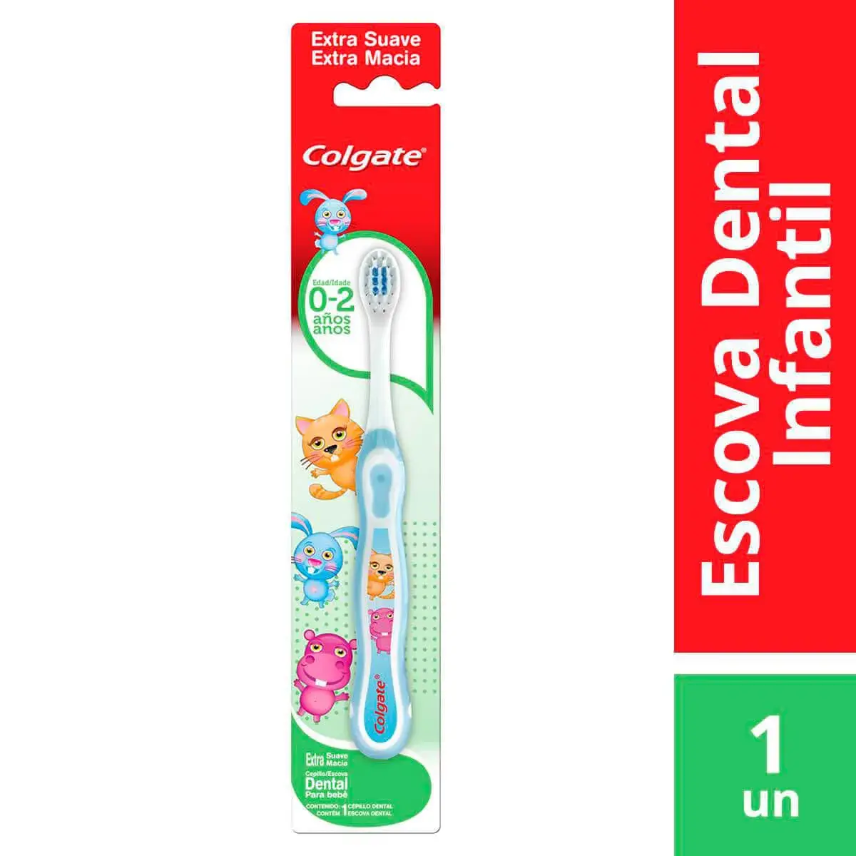 Escova de Dente Infantil Colgate My First Extra Macia de 0 a 2 anos com 1 unidade