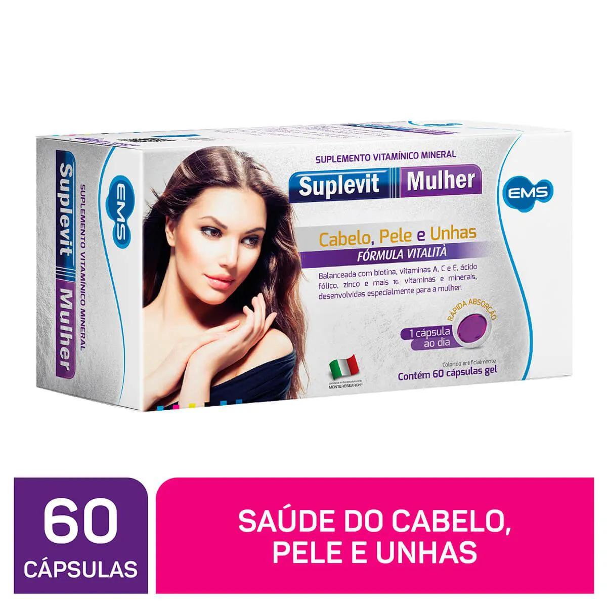 Suplemento Vitamínico Mineral Suplevit Mulher com 60 cápsulas