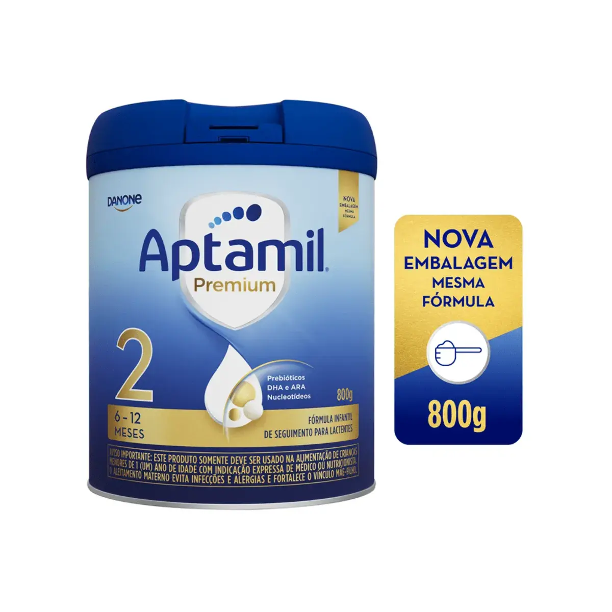 Fórmula Infantil Aptamil Premium 2 Danone A partir de 6 meses 800g