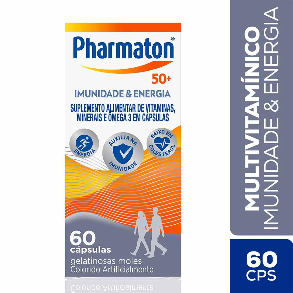 Multivitamínico Pharmaton 50+ Imunidade e Energia 60 cápsulas