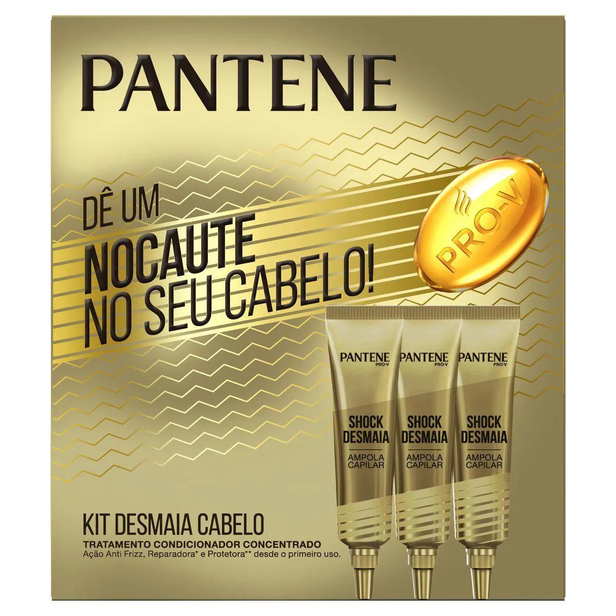 Kit Ampola Pantene Pro-V Shock Desmaia Cabelo com 3 unidades