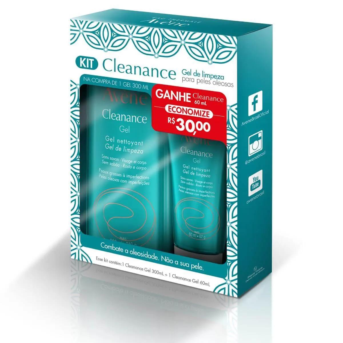 Kit Gel de Limpeza Avène Cleanance com 1 unidade de 300ml + 60ml grátis