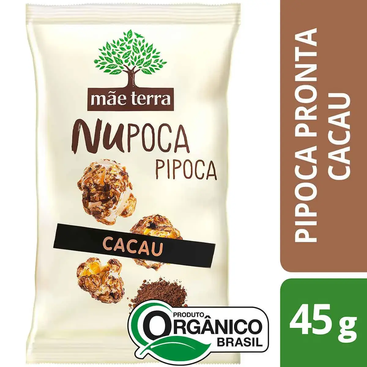Pipoca Doce Cacau NuPoca Mãe Terra com 45g