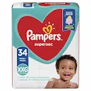 Fralda Pampers Supersec XXG - 34 Unidades
