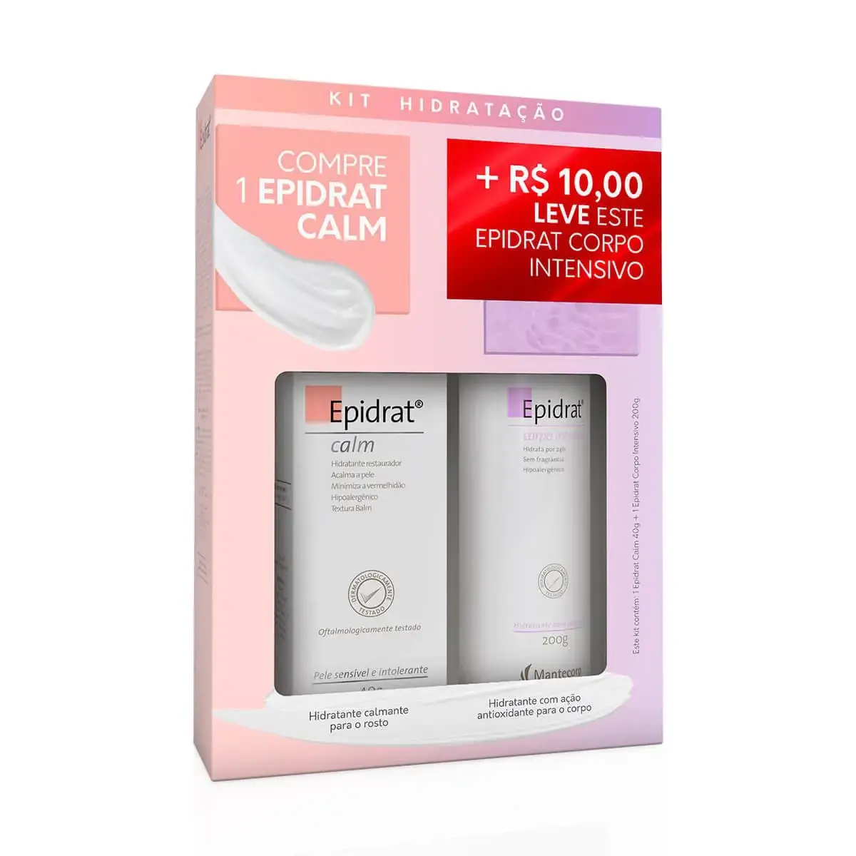 Kit Hidratante Epidrat Calm Rosto com 40g + Corpo com 200g