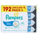 Kit Lenço Umedecido Pampers Higiene Completa com 192 unidades