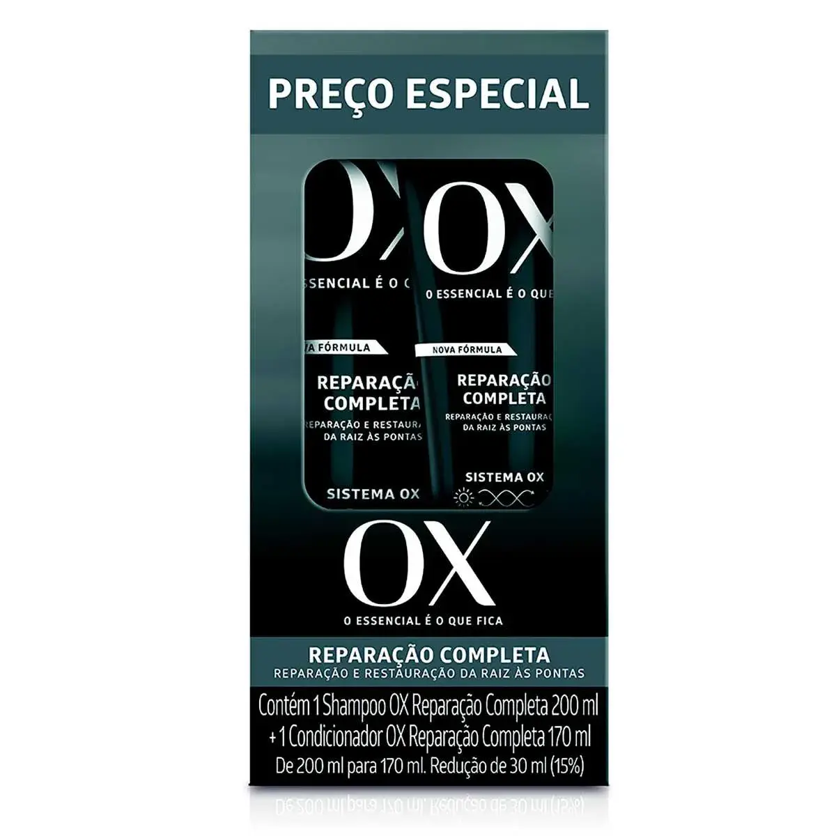 Kit OX Reparação Completa Shampoo com 200ml + Condicionador com 170ml