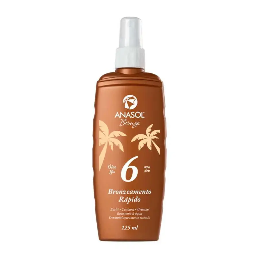 Óleo Bronzeador Anasol Bronze FPS6 com 125ml