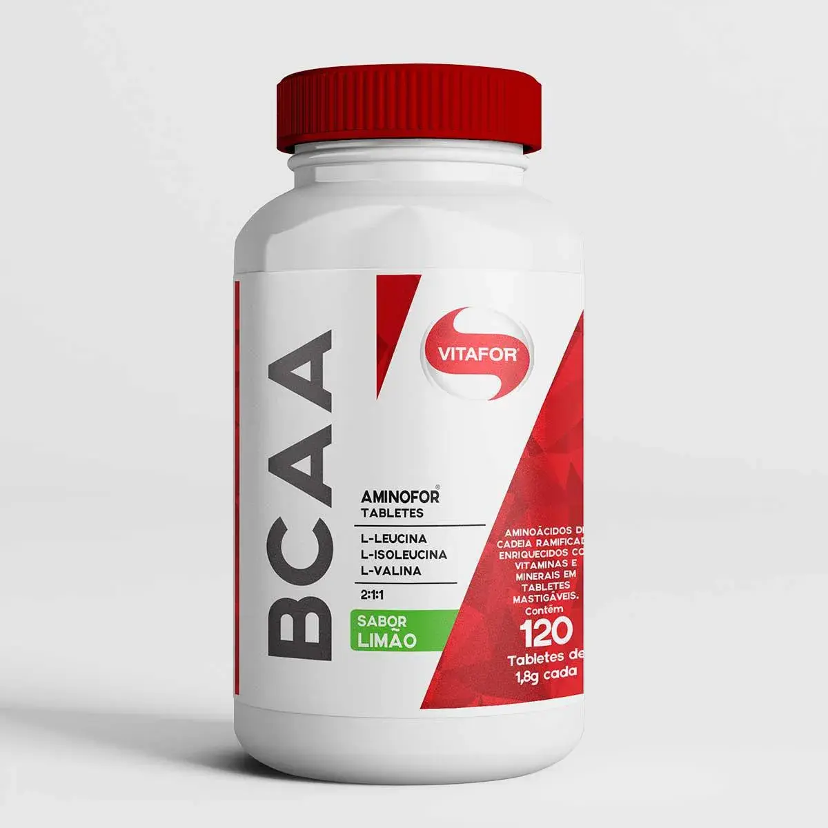 BCAA Vitafor Aminofor Limão 120 Tabletes