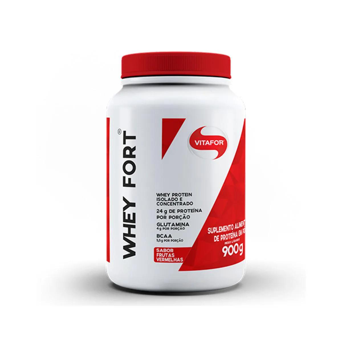 Whey Protein Vitafor Whey Fort Frutas Vermelhas 900g