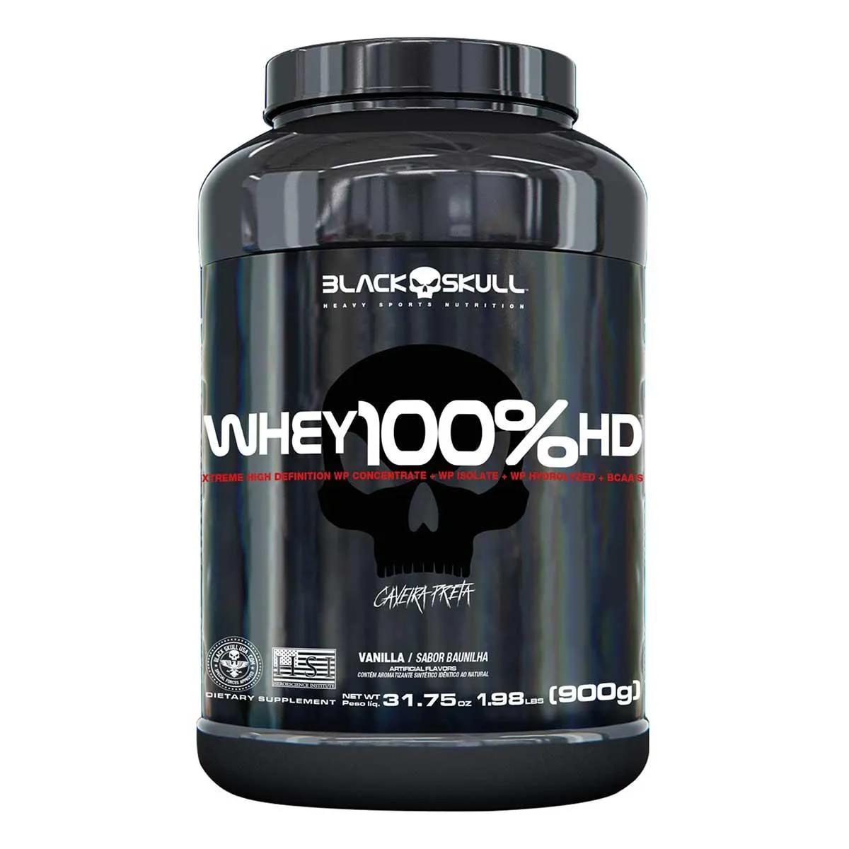 Whey 100% HD Black Skull Baunilha 900g