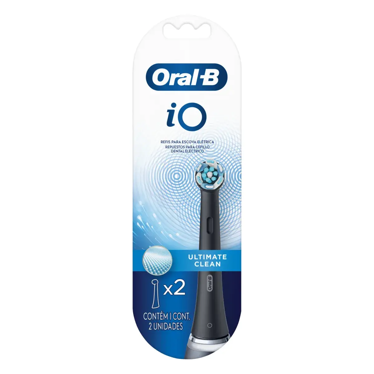 Refil para Escova Elétrica Oral B iO Ultimate Clean Black 2 unidades