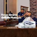 Lâmina de Barbear Gillette Platinum Duplo Fio com 5 Lâminas
