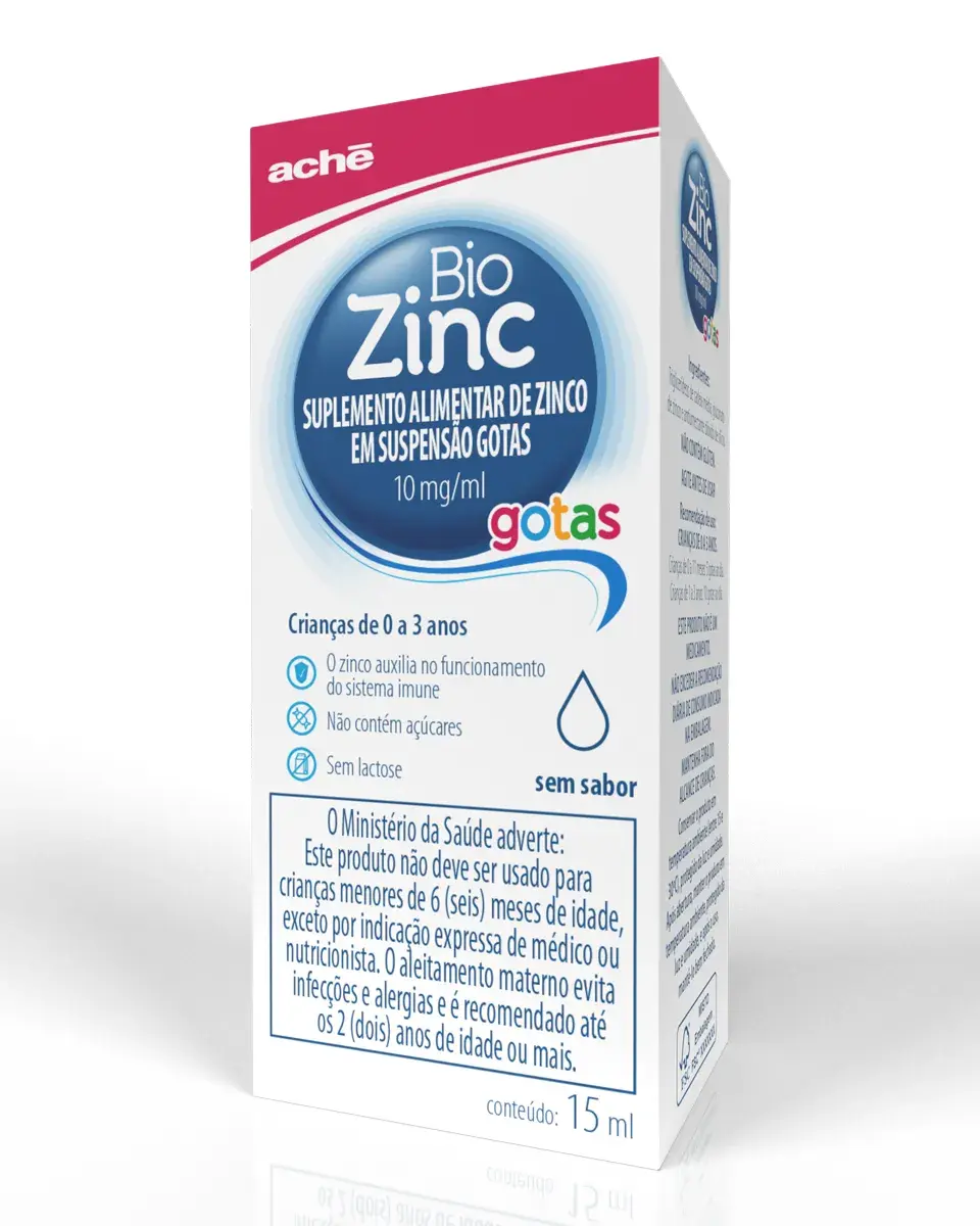 Suplemento Alimentar Zinco BioZinc 10mg/ml Gotas 15ml