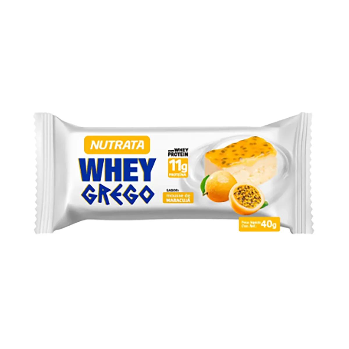 Barra de Whey Grego Bar Nutrata sabor Maracujá 40g