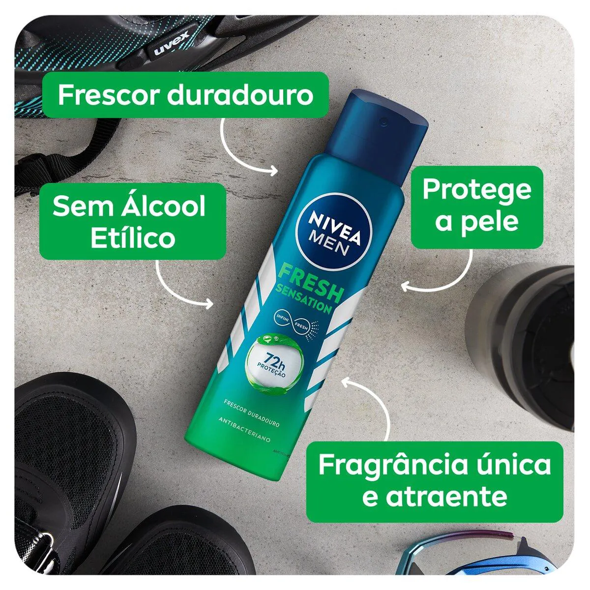 Desodorante Nivea Men Fresh Sensation Aerosol Antitranspirante Masculino 72h 150ml