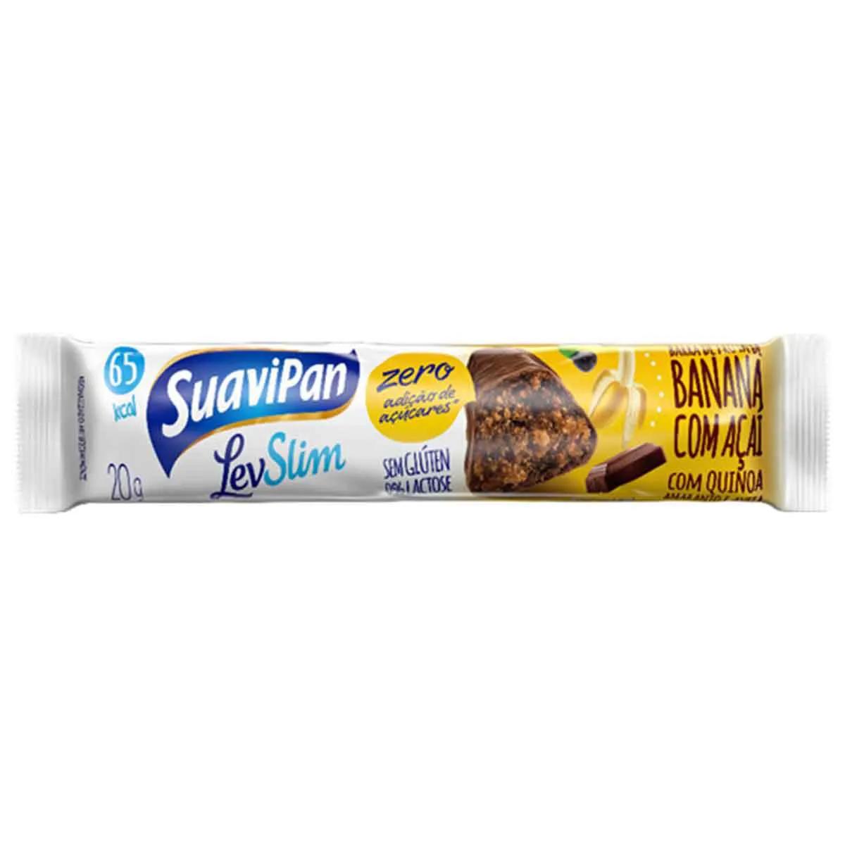 Barrinha de Fruta SuaviPan LevSlim Banana com Açaí 20g