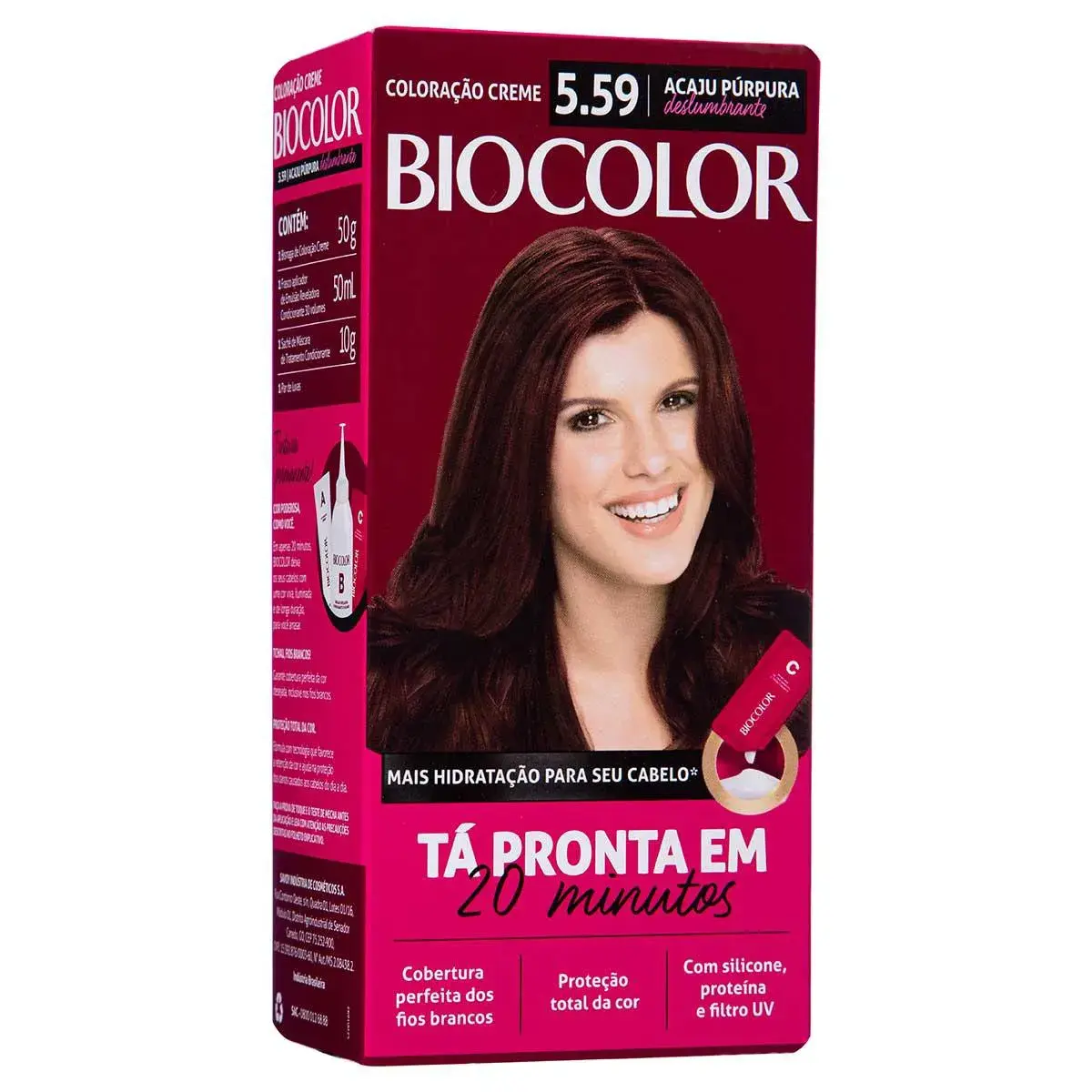 Mini Kit Biocolor Coloração Creme Acaju Púrpura 5.59 com 1 unidade