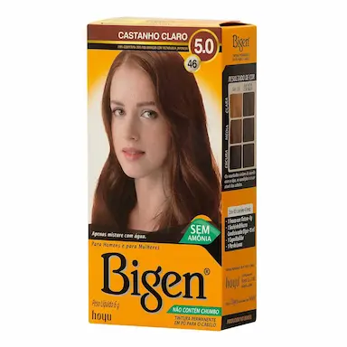 Tintura Permanente em Pó Bigen Castanho Claro com 1 Unidade