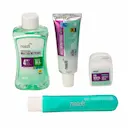 Kit Viagem Needs Oral Care Escova de Dente + Fio Dental de 25m + Pasta de Dente 50g + Enxaguante Bucal 60ml