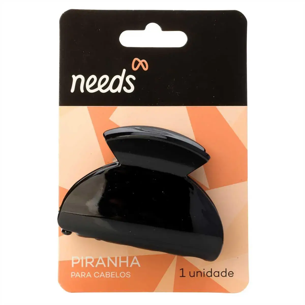 Piranha de Cabelo Needs Preta Tamanho P 1 unidade