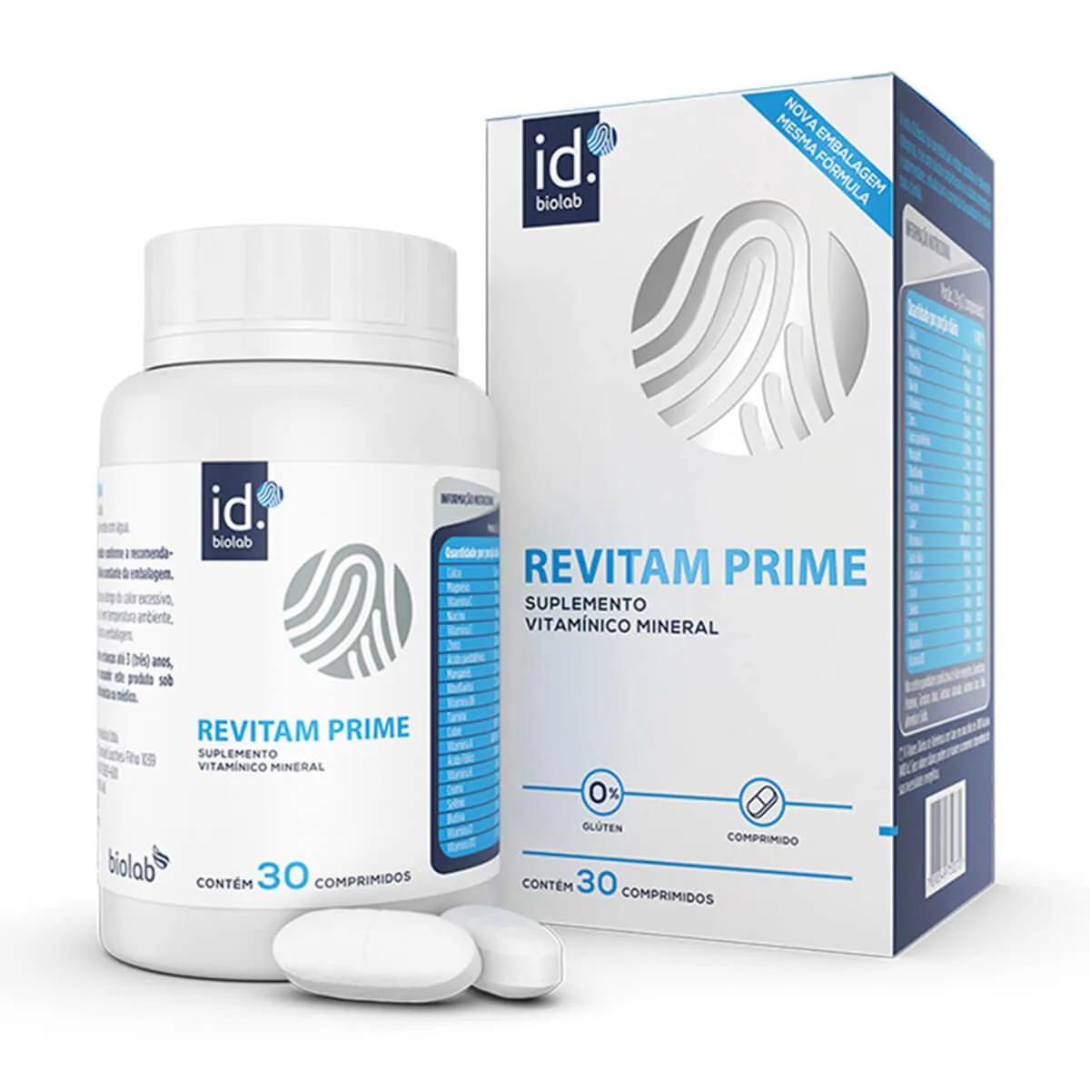 Suplemento Vitamínico-Mineral Revitam Prime com 30 comprimidos
