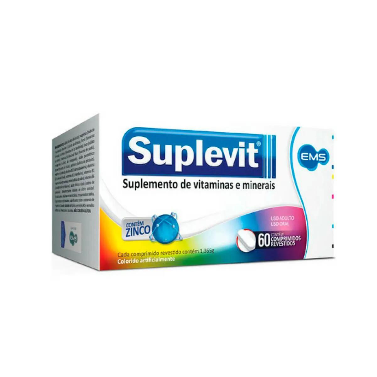 Suplemento Vitamínico Mineral Suplevit com 60 comprimidos