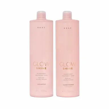 KIT BRAé GLOW SHINE - SHAMPOO 1000ML E CONDICIONADOR 1000ML