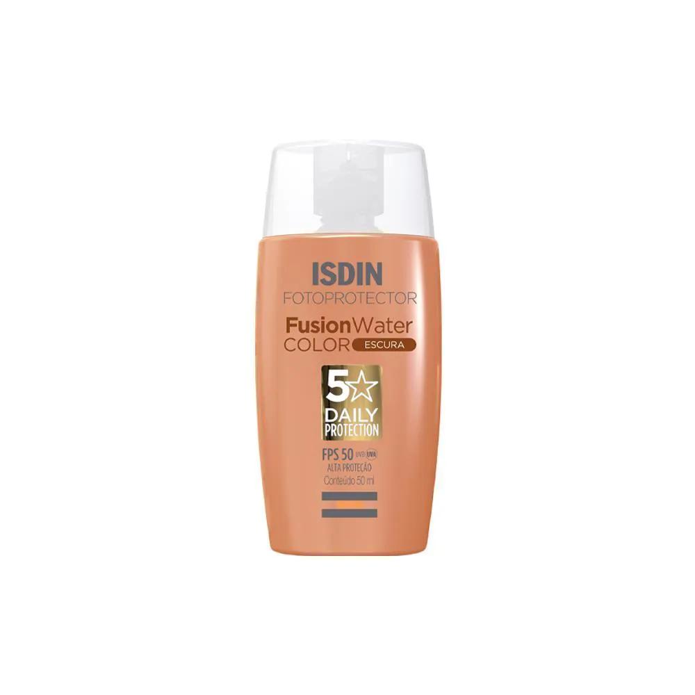 ISDIN Fusion Water 5 Stars Color Escuro FPS 50 - Protetor Solar Facial 50ml