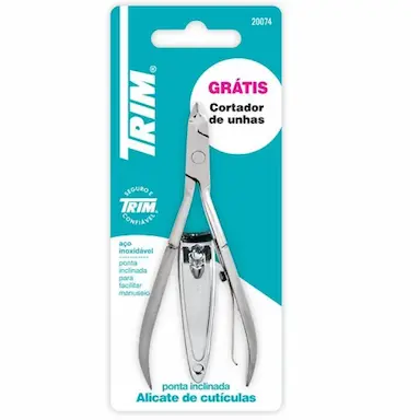 ALICATE PARA CUTÍCULAS TRIM GRÁTIS CORTADOR DE UNHAS MÃOS