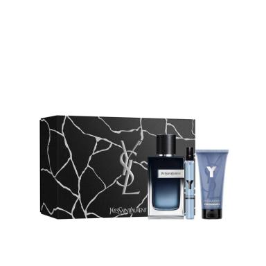 Kit Y Yves Saint Laurent Masculino - Eau de Parfum 100ml + Body Lotion Travel 10ml + Shower Gel 100ml