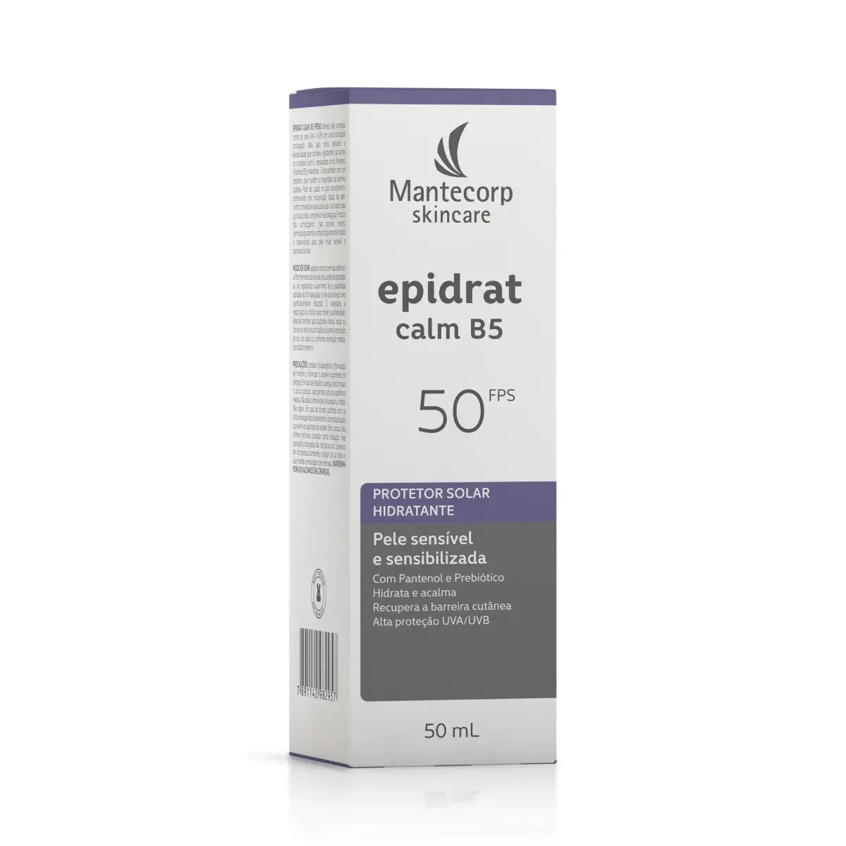 Protetor Solar Hidratante Epidrat Calm B5 FPS 50 Bisnaga 50ml