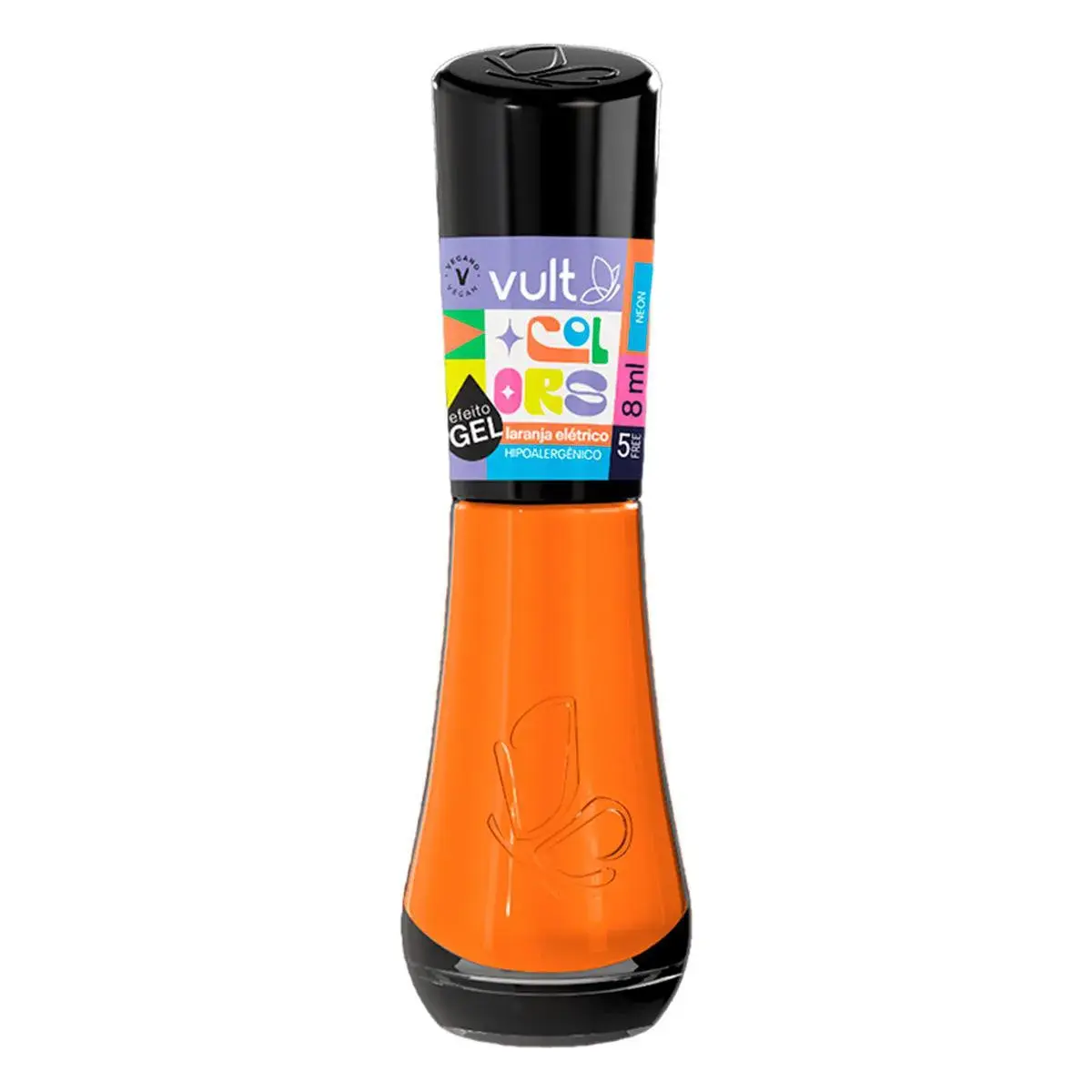 Esmalte Vult Colors 5Free Laranja Elétrico 8ml