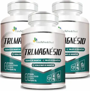 KIT 3 TRIMAGNéSIO (TAURATO, MALATO E QUELATO) 500MG 60 CAPS