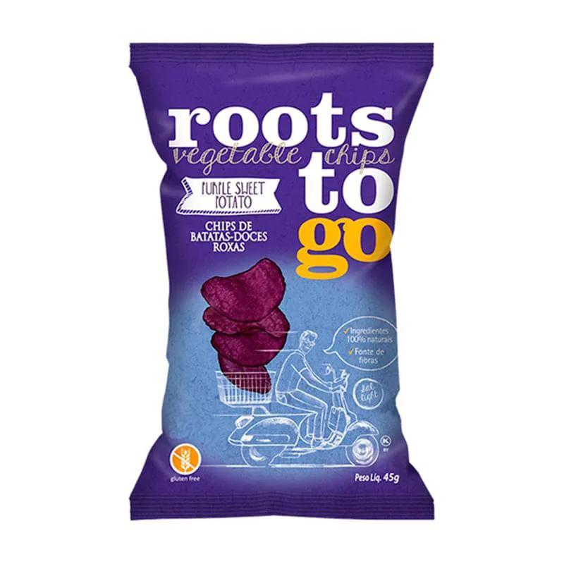 CHIPS BATATA DOCE ROXA 45G - ROOTS TO GO