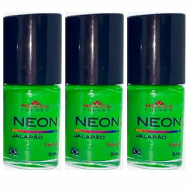KIT COM 3UND ESMALTE MISS COLORS NEON 9ML JALAPãO - MISS COLORS